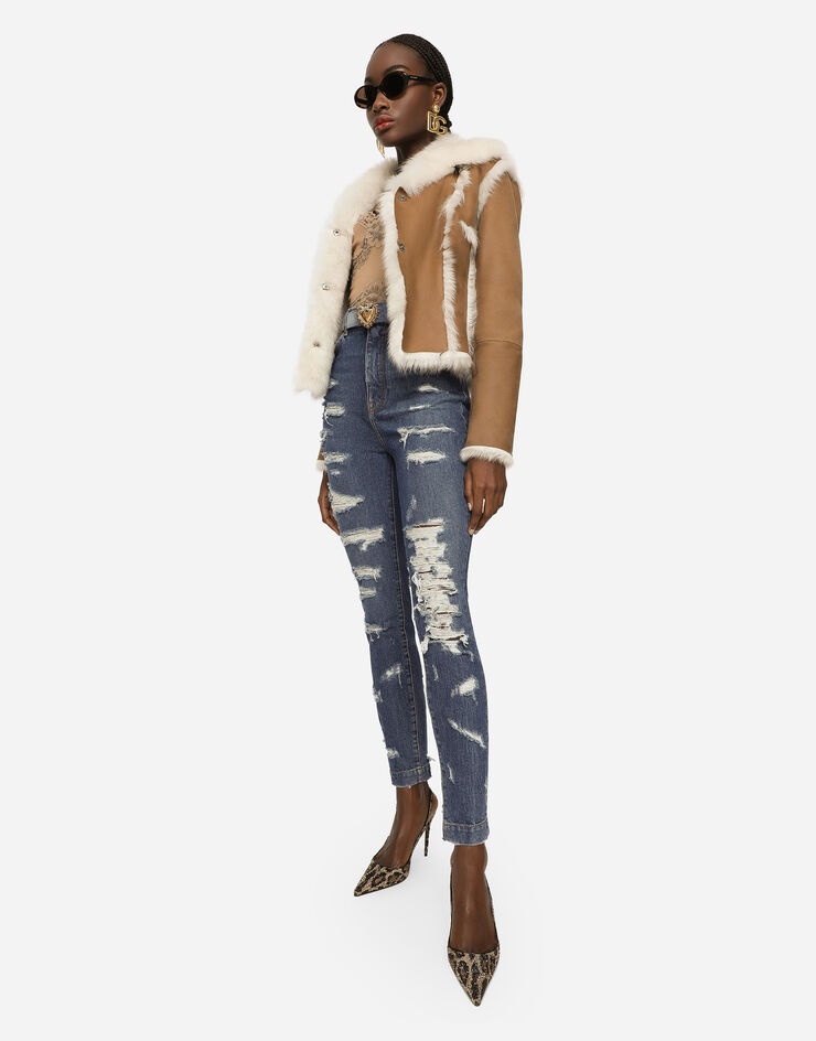 Skinny-fit jeans with rips - 5