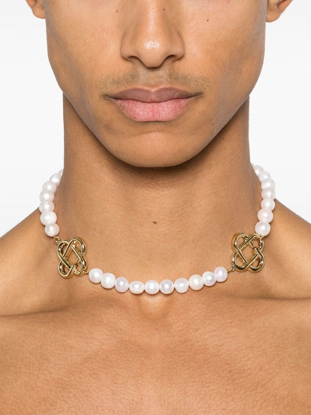 pearl logo necklace - 2