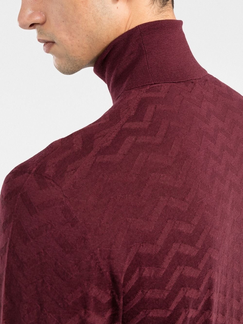 zig-zag roll neck wool jumper - 5