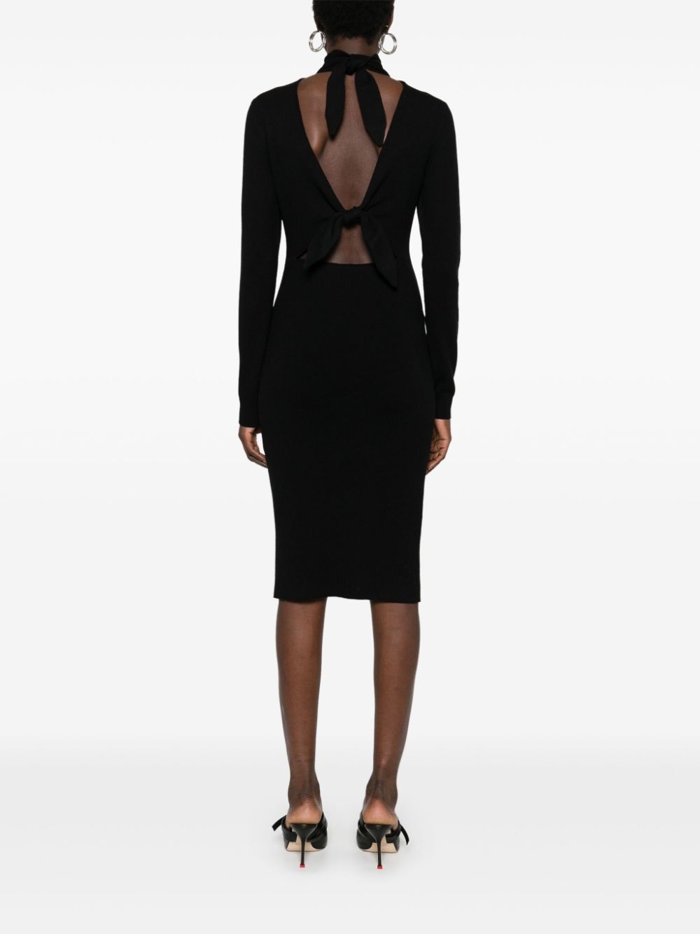 tied midi dress - 4