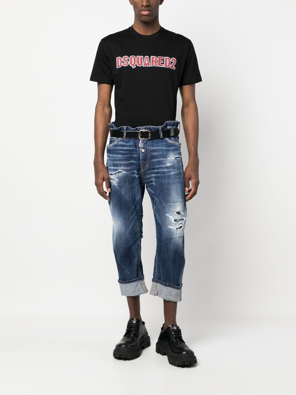 logo-print cotton T-shirt - 2