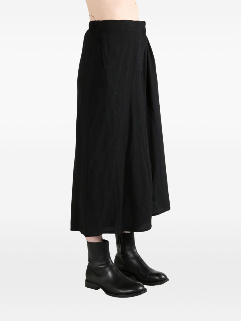 wrap-design sunburst-pleat skirt 3