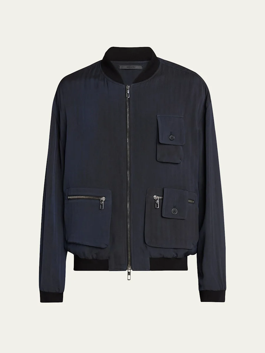 Men's Chevron Utility Bomber Jacket - 1