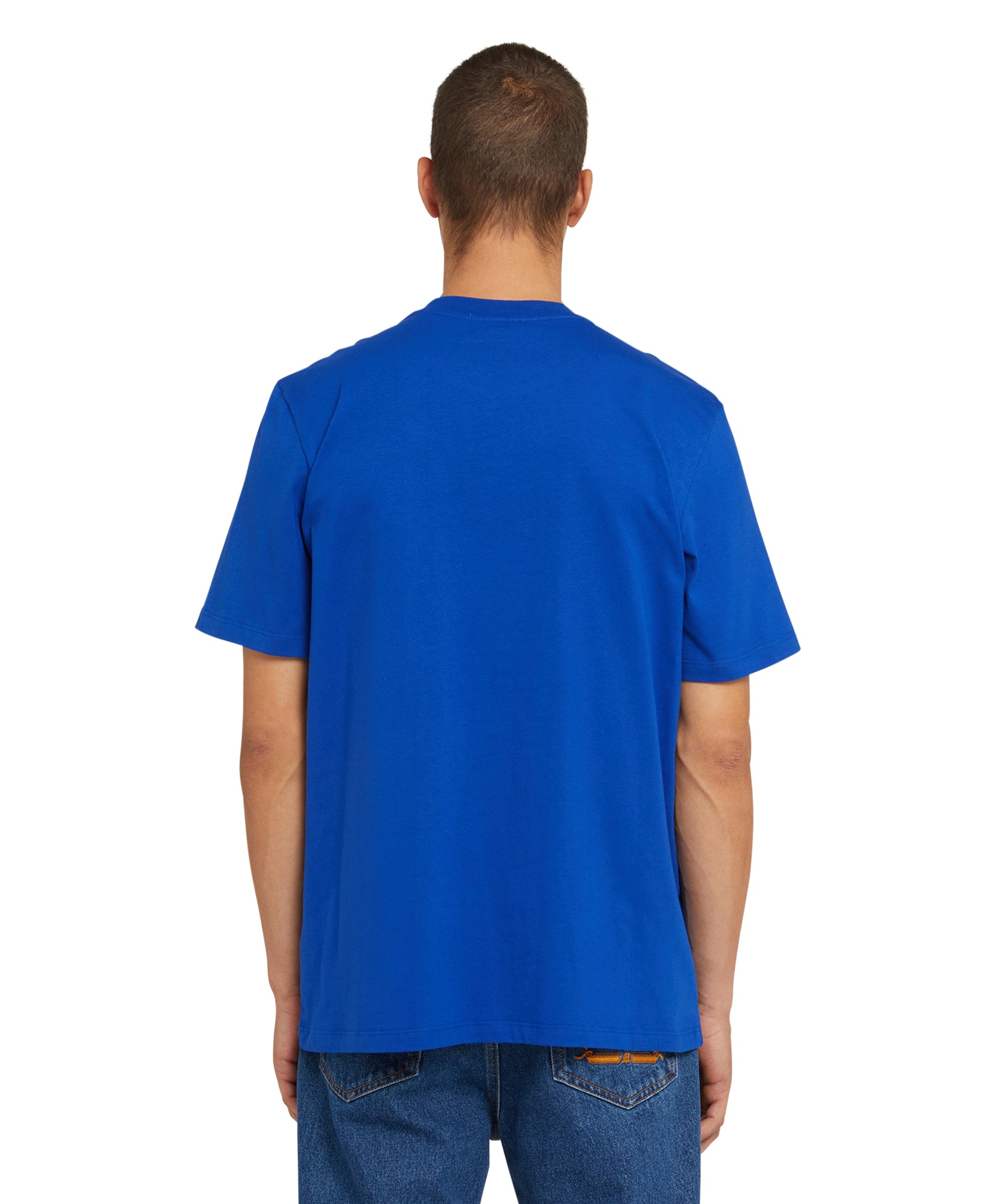 Cotton t-shirt with brushstroke logo - 3