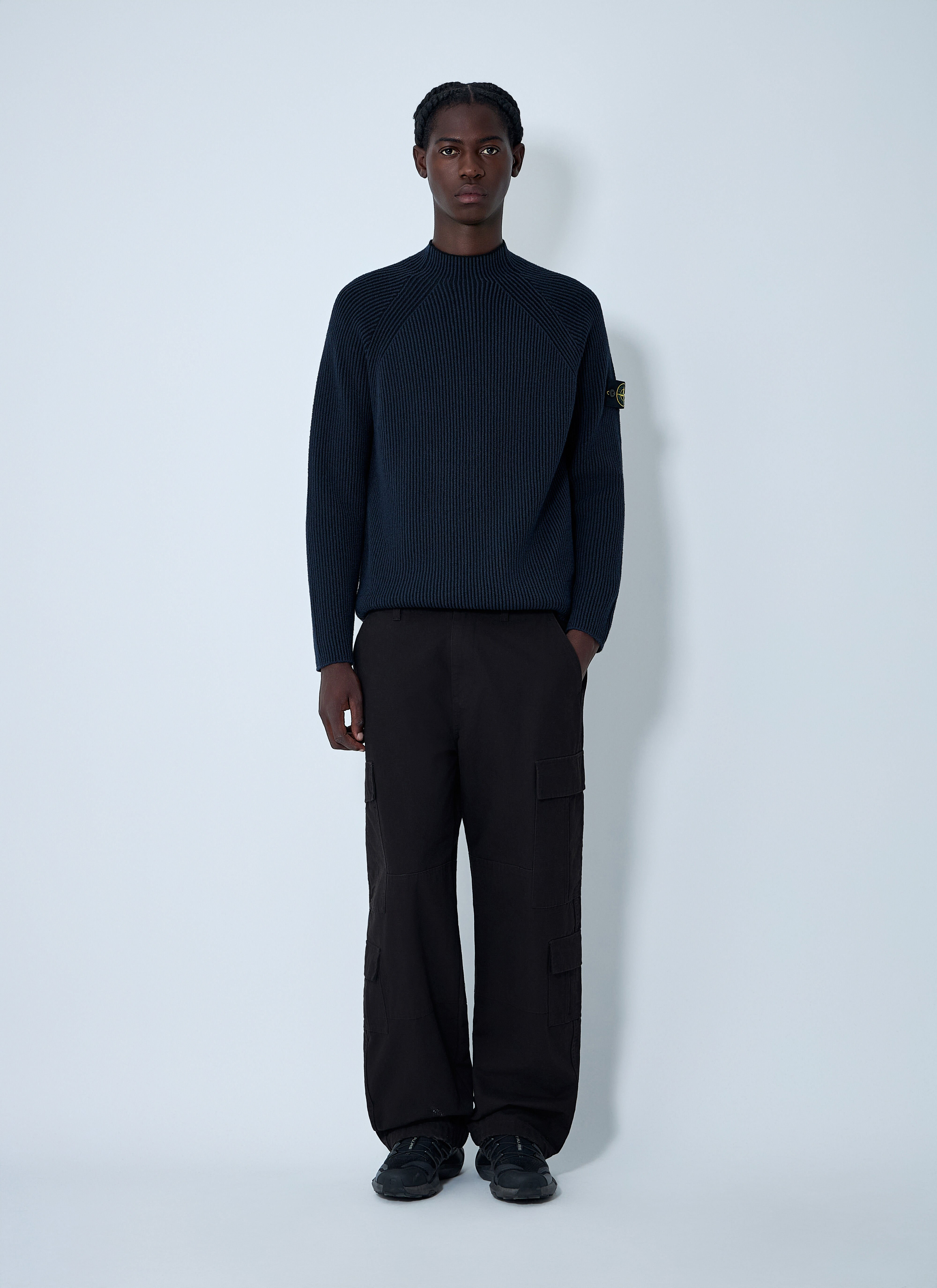 Rib Logo Patch Sweater - 2