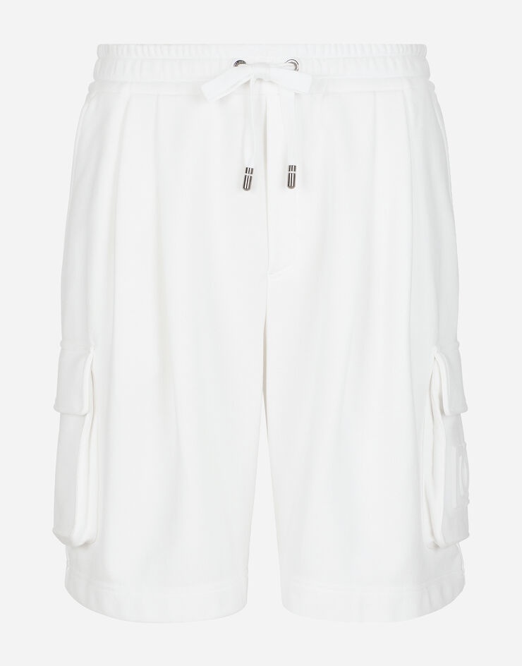 Jersey jogging shorts with embossed DG logo - 1