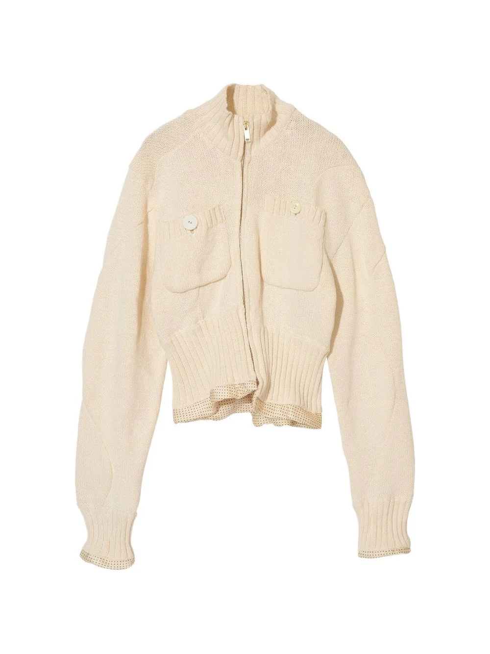 zip pocket cardigan - 1