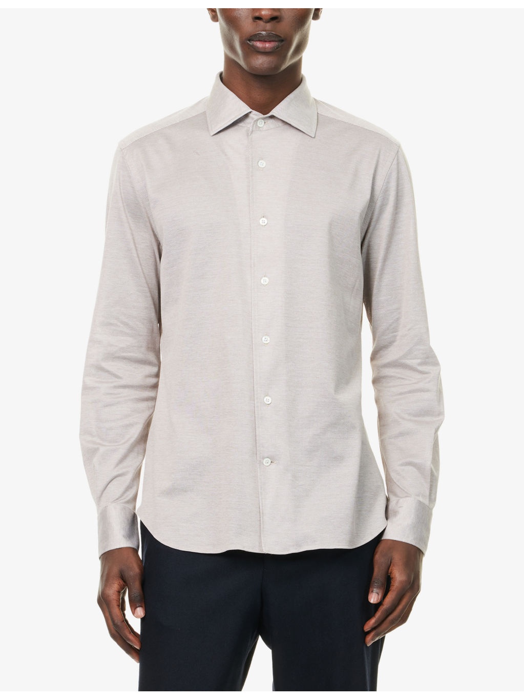 Long-Sleeve Regular-Fit Cotton Shirt - 3