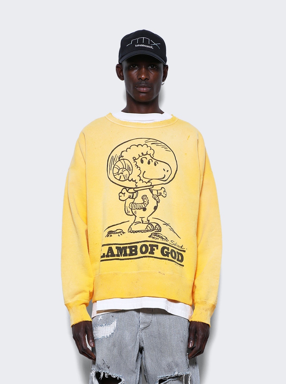Roundneck Graphic Sweatshirt Yellow - 3