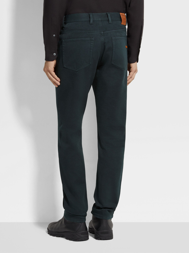 DARK GREEN DÉLAVÉ ROCCIA PANTS 6