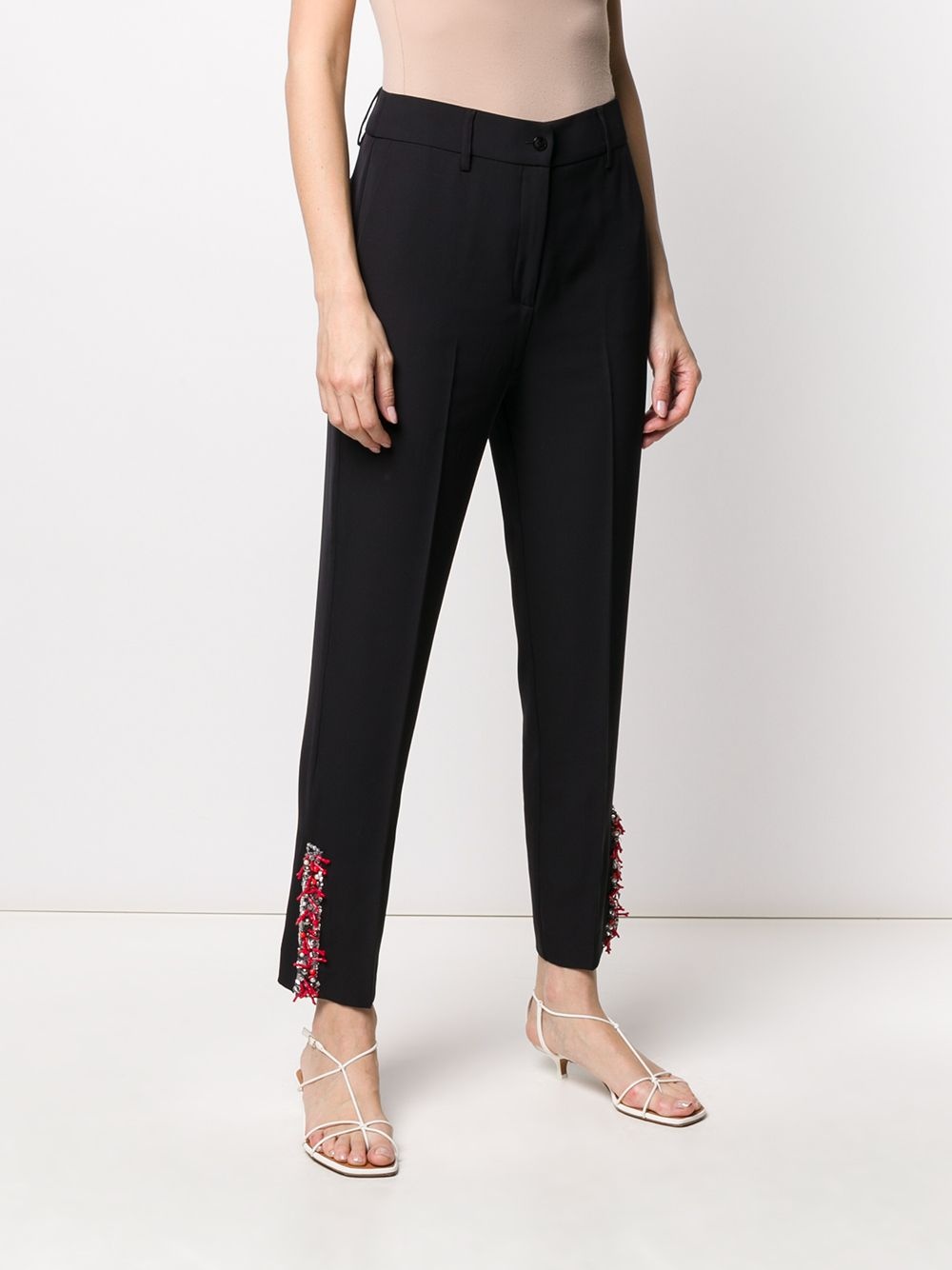 high-waisted embellished trousers - 3