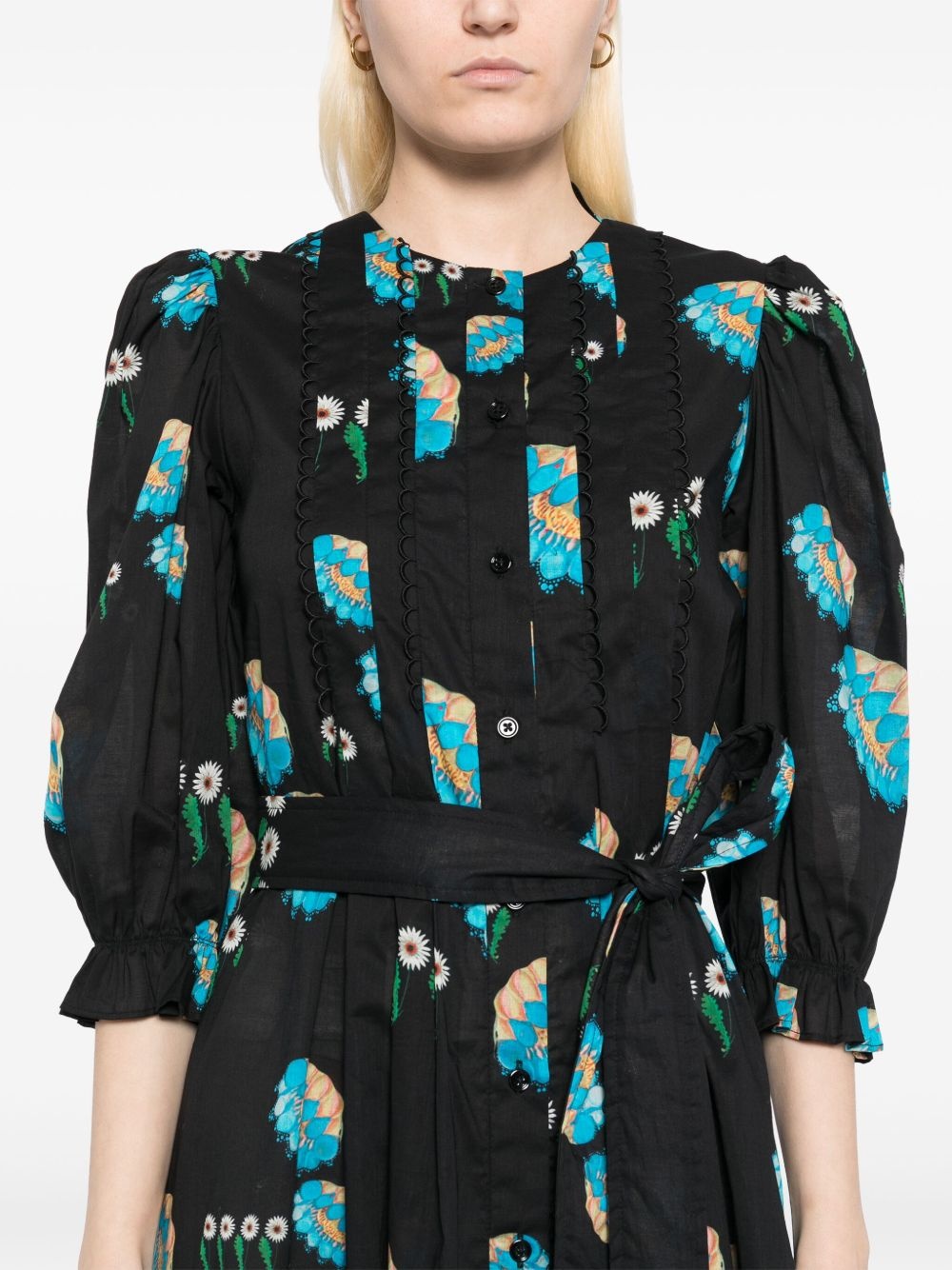 voile pintuck dress - 5
