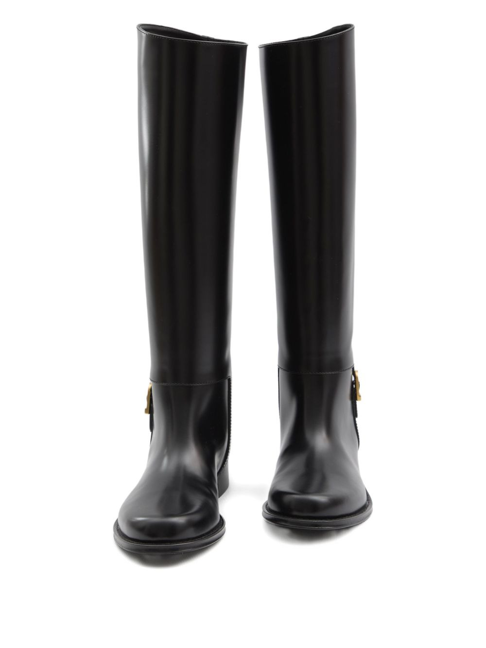Julia calf-leather buckle boots - 4