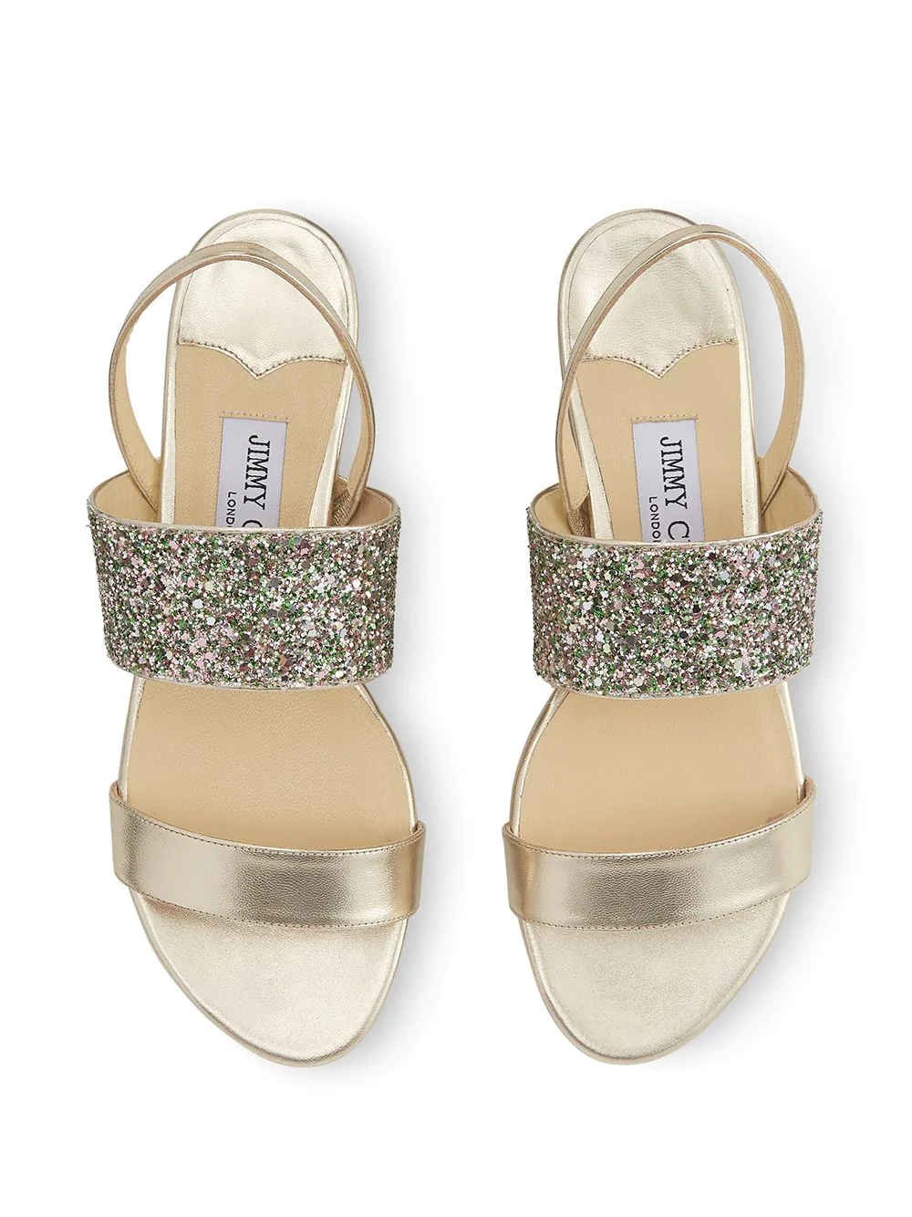 Seia glitter leather sandals - 4