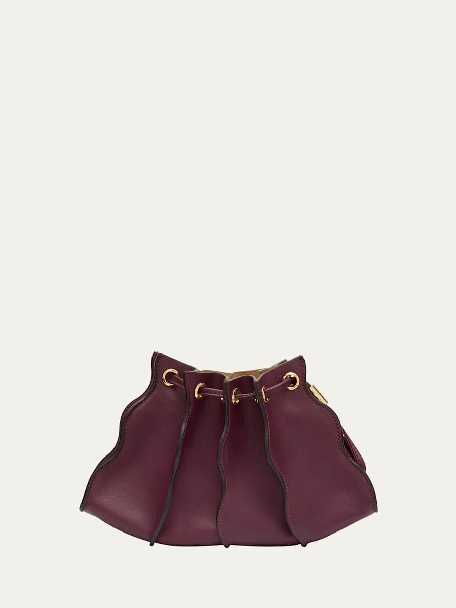 Adria Mini Pleated Wave Leather Crossbody Bag - 1