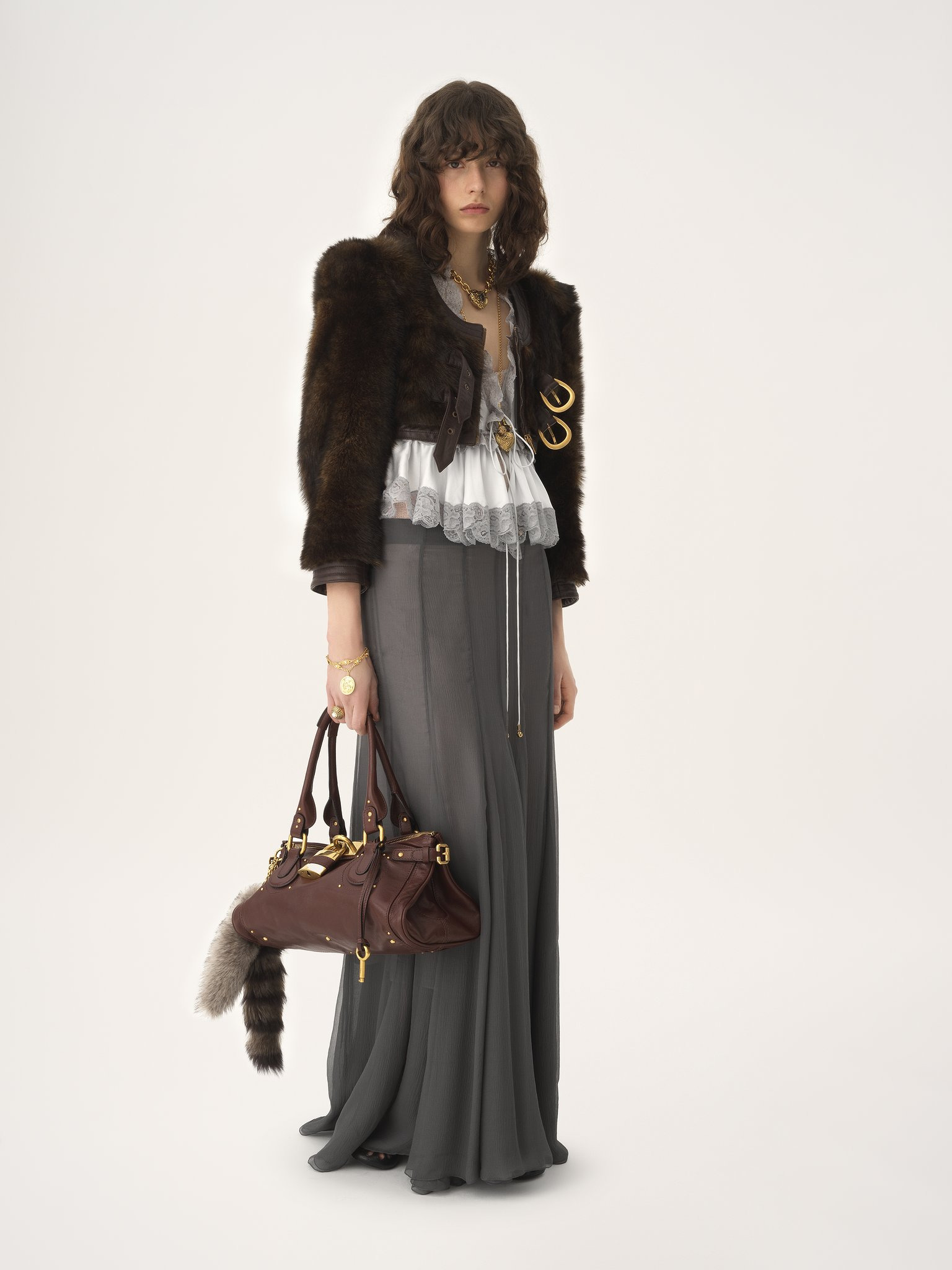PADDINGTON BAG IN GRAINED LEATHER - 8