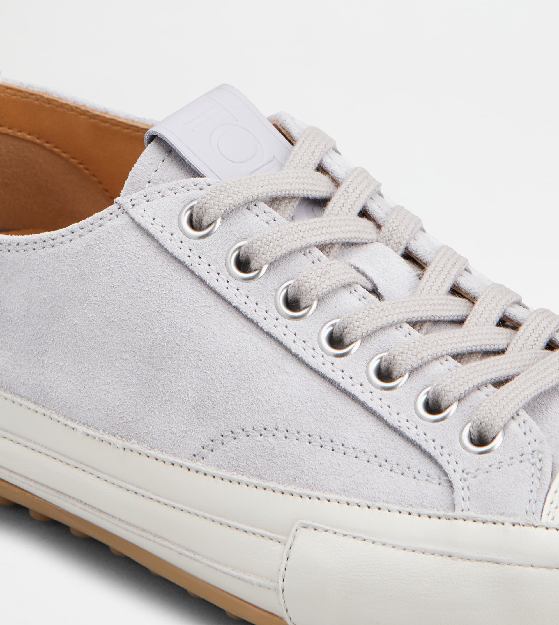 SNEAKERS IN SUEDE - GREY, OFF WHITE - 5