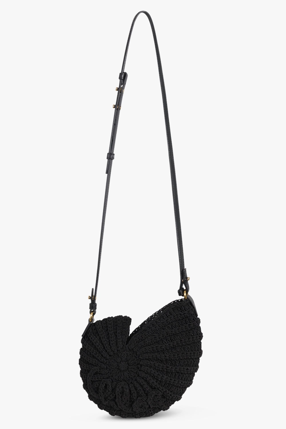 Chloé SEA TREASURES CROCHET CROSSBODY BAG | BLACK | parlourx