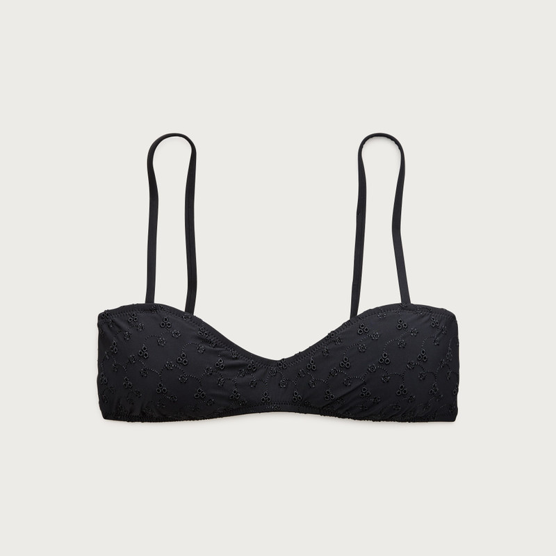 Wave eyelet bikini top 1