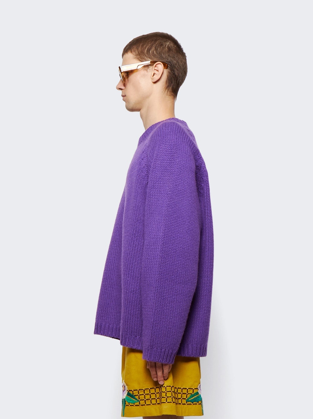 Cashmere Crewneck Sweater Purple - 4