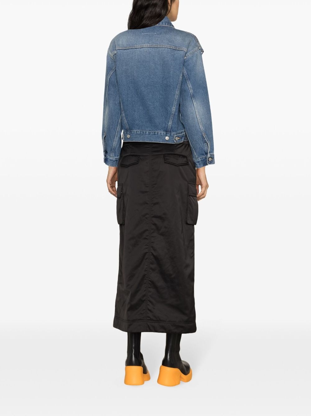 MM6 Maison Margiela logo-buttons armhole denim jacket | farfetch ...