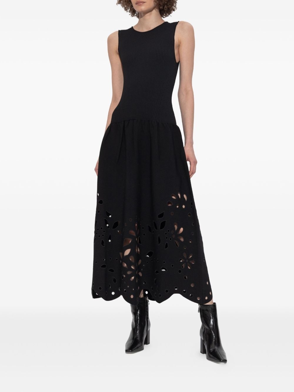 floral-cutout dress - 5