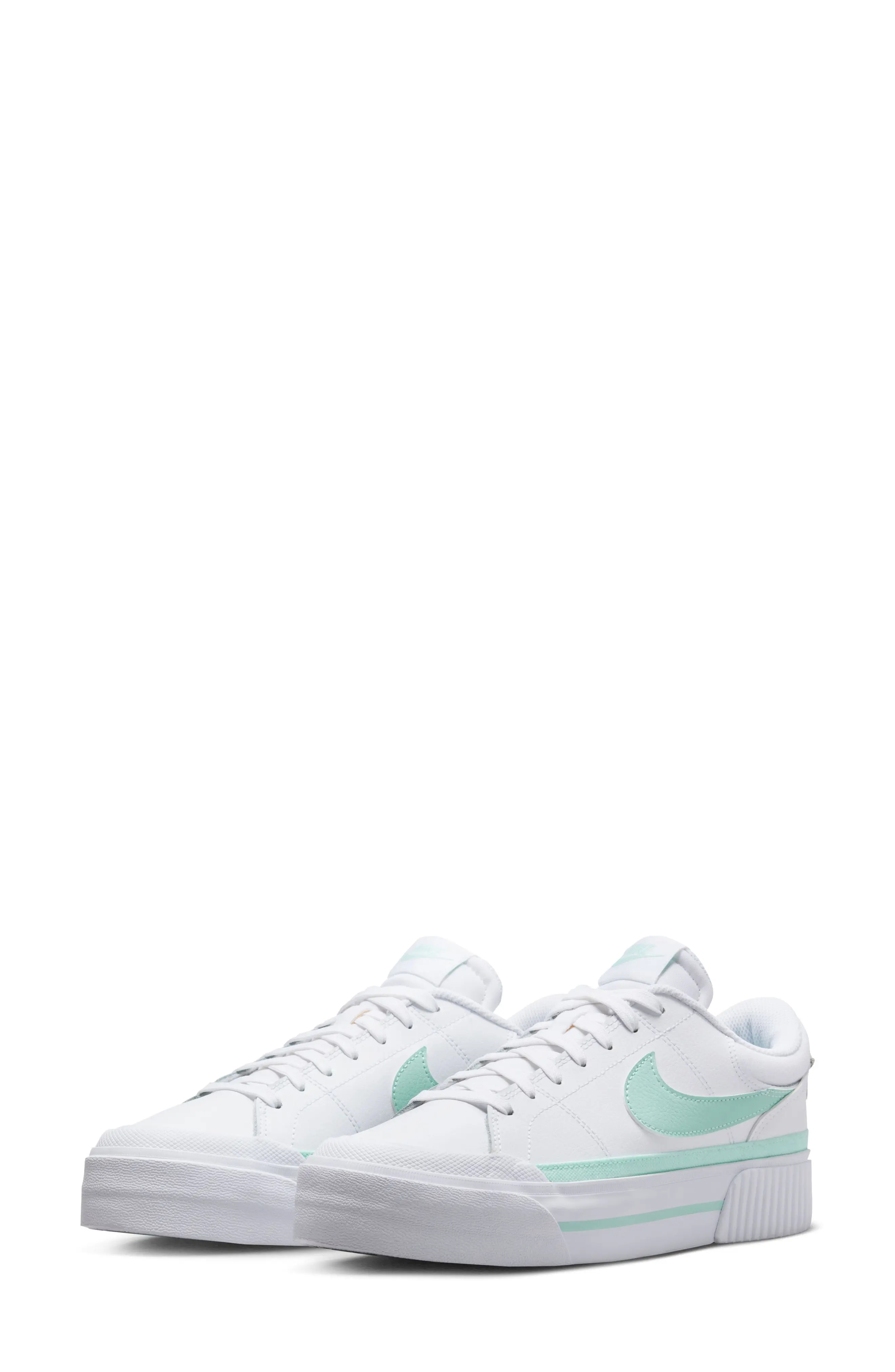 Court Legacy Lift Sneaker in White/Mint/Green - 1