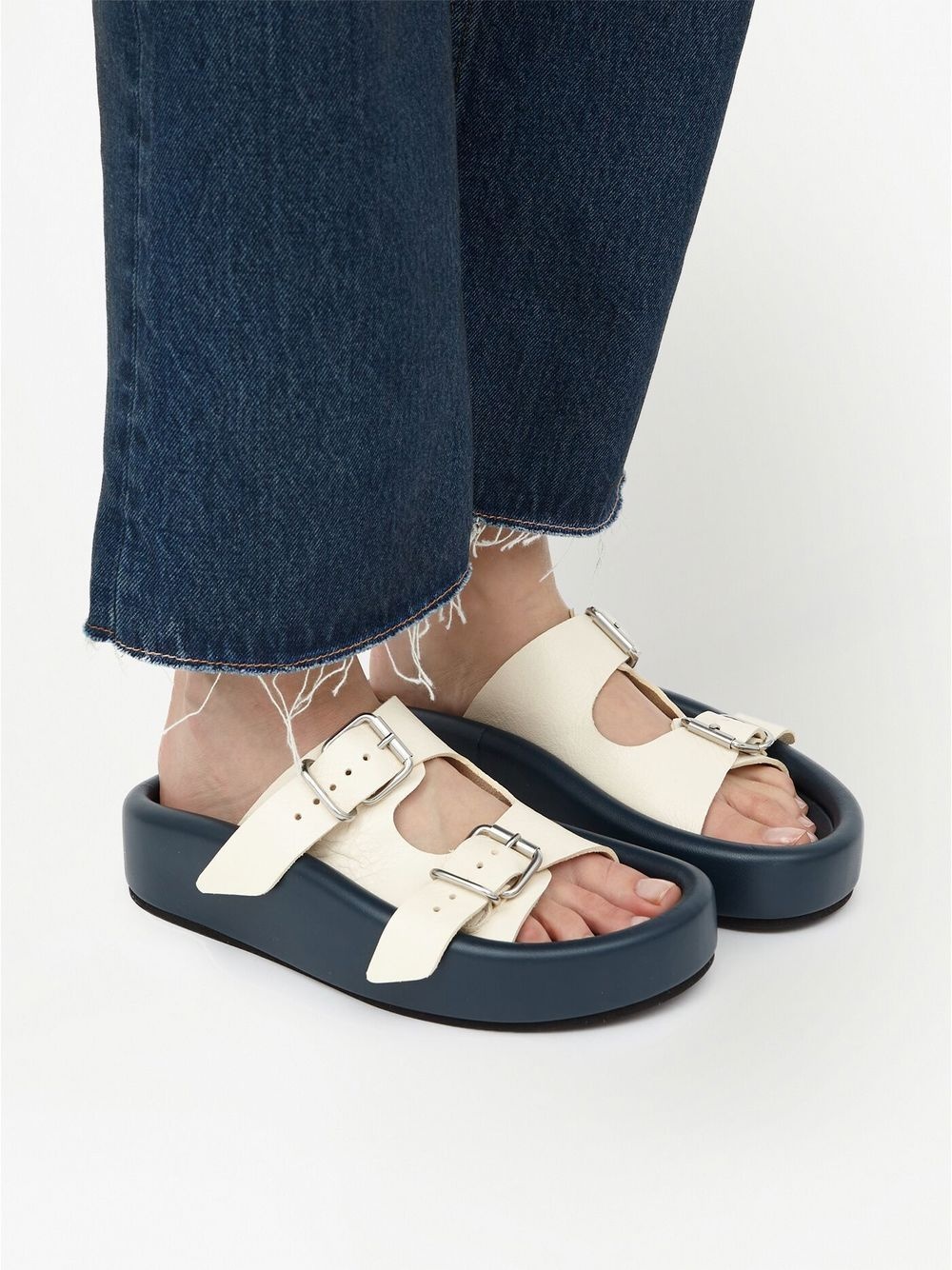 buckle-strap leather sandals - 6