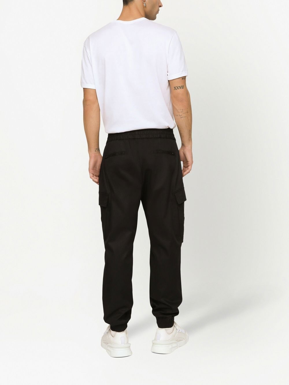 cargo-pocket drawstring track pants - 4