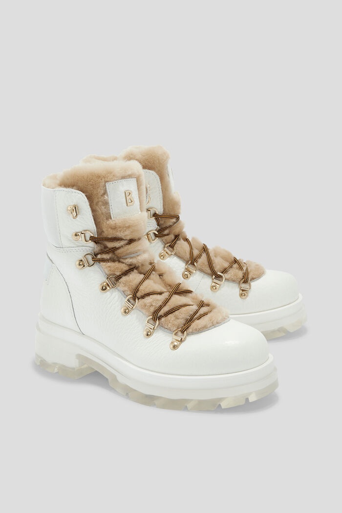 Swansea Lambskin ankle boots in White - 3