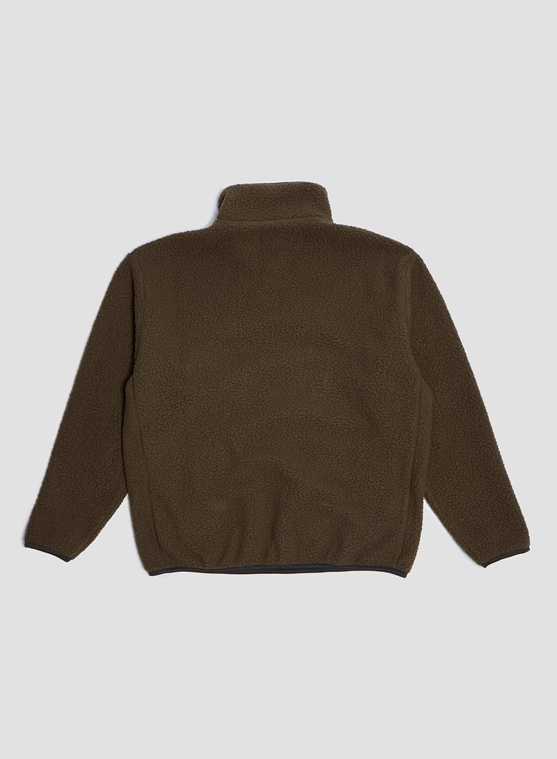 Wild Bricks Fleece Pullover in Olive 4