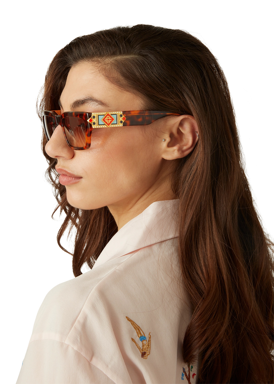 Tortoiseshell The Square Metope Sunglasses | Casablanca Paris - 5