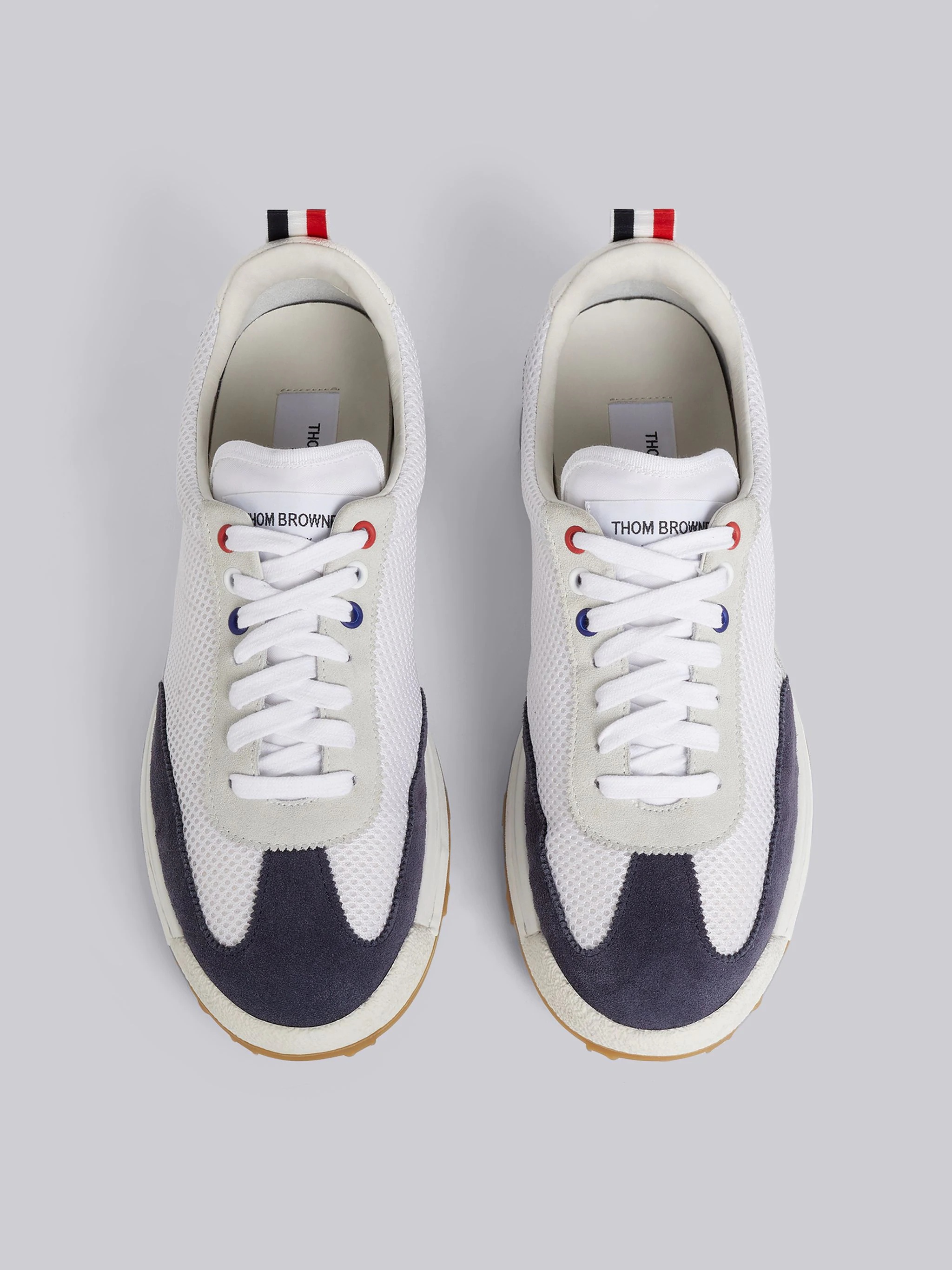 Navy Fine Kid Suede Tech Runner - 4