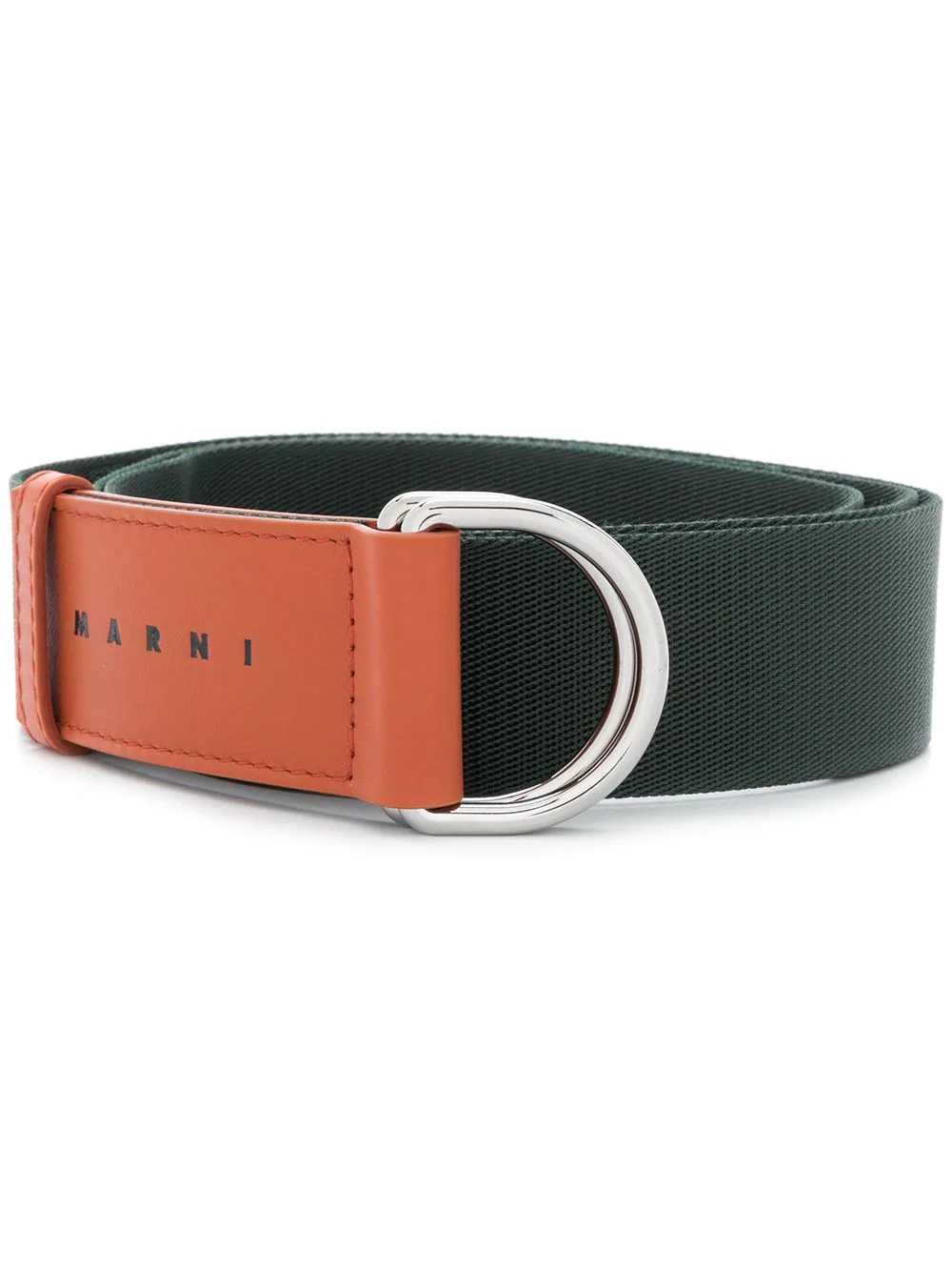 two-tone D ring belt - 1