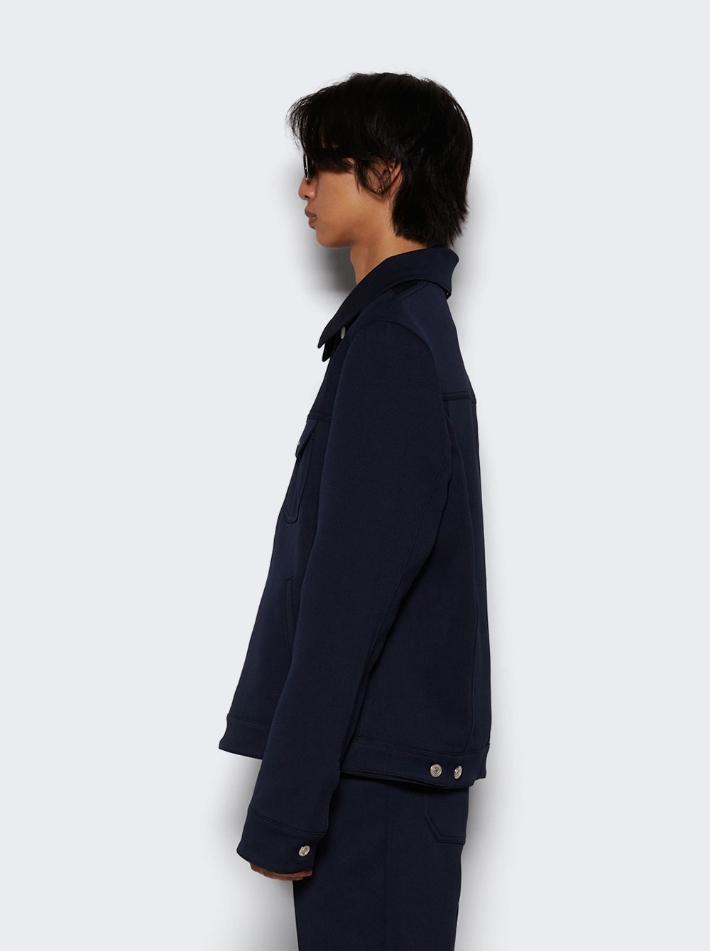 Twill Trucker Jacket Navy - 4