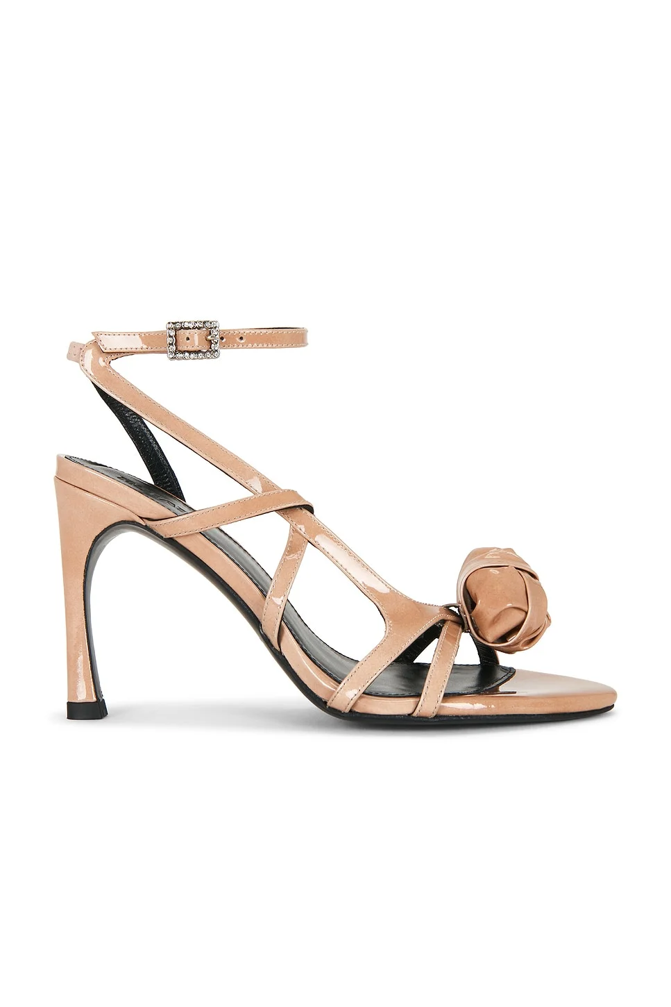High Heel Patent Leather Sandal - 1