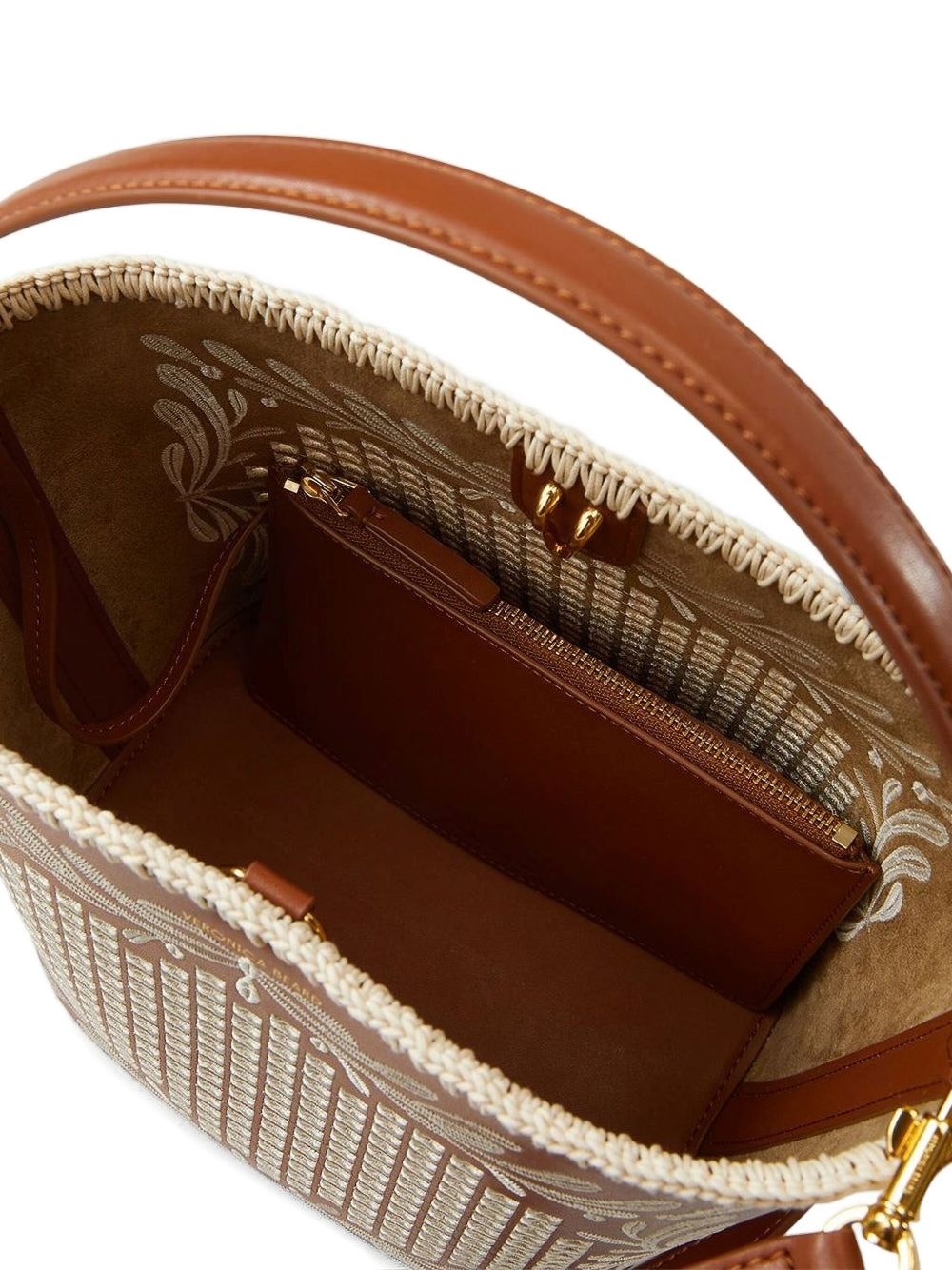 small Eyelet Feedbag embroidered bucket bag - 2