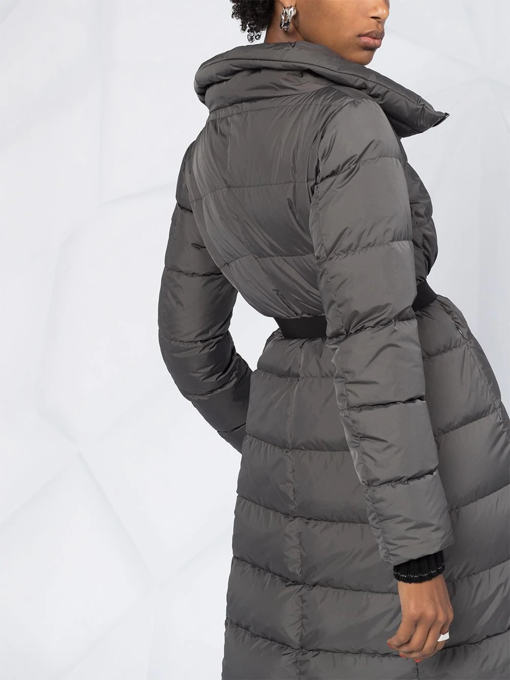 belted padded coat - 3