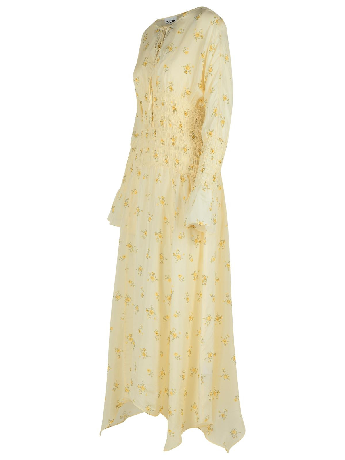 Ganni Ivory Viscose Dress Women - 2