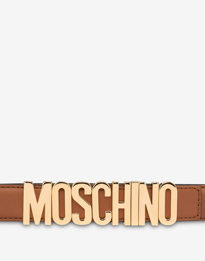 Moschino LETTERING LOGO CALFSKIN BELT outlook