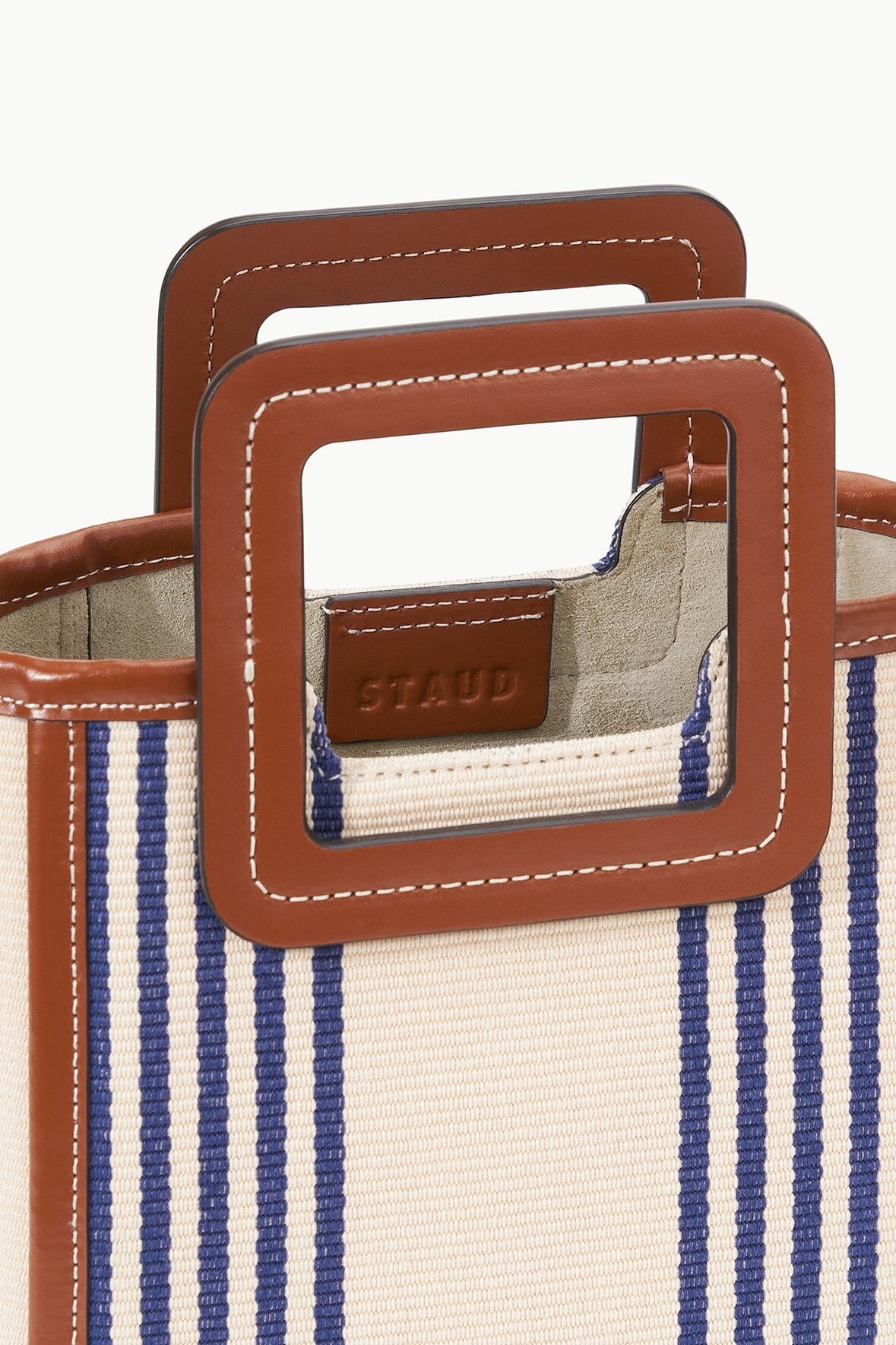 STAUD MINI SHIRLEY BAG MARINE BAYADERE STRIPE - 4