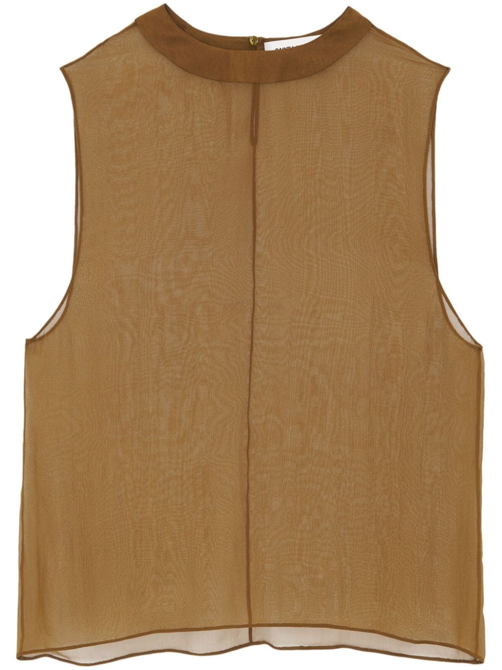 sleeveless silk top - 1