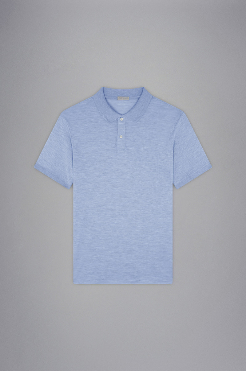 COTTON 및 실크 POLO SHIRT - 1