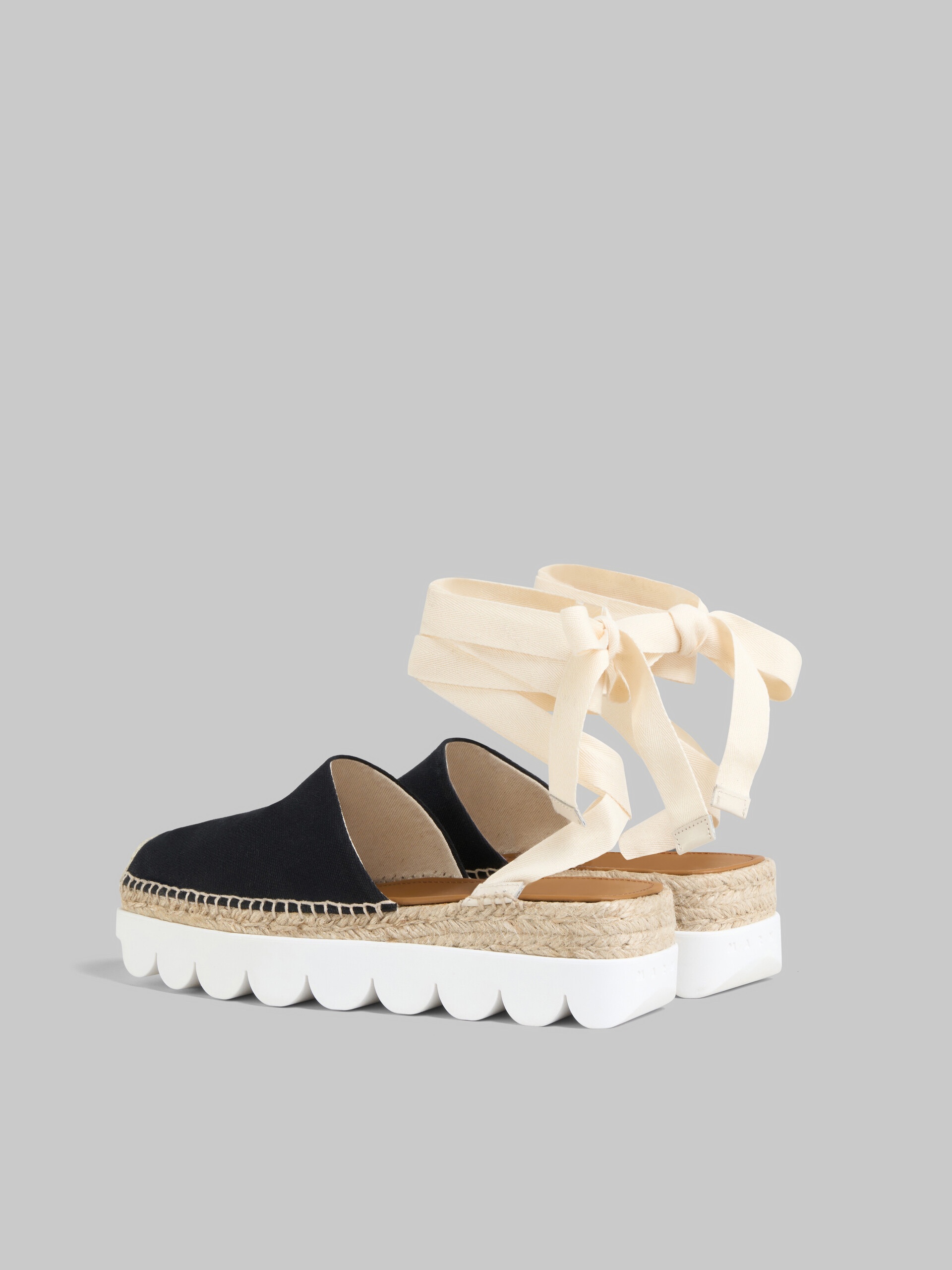 BLACK CANVAS PETAL ESPADRILLAS - 3
