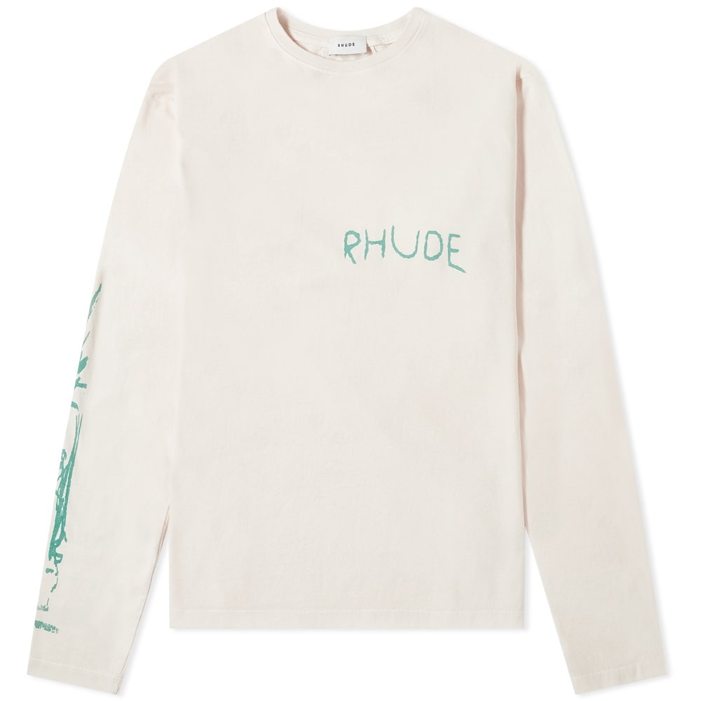 Rhude Long Sleeve Scabbing Tee - 1