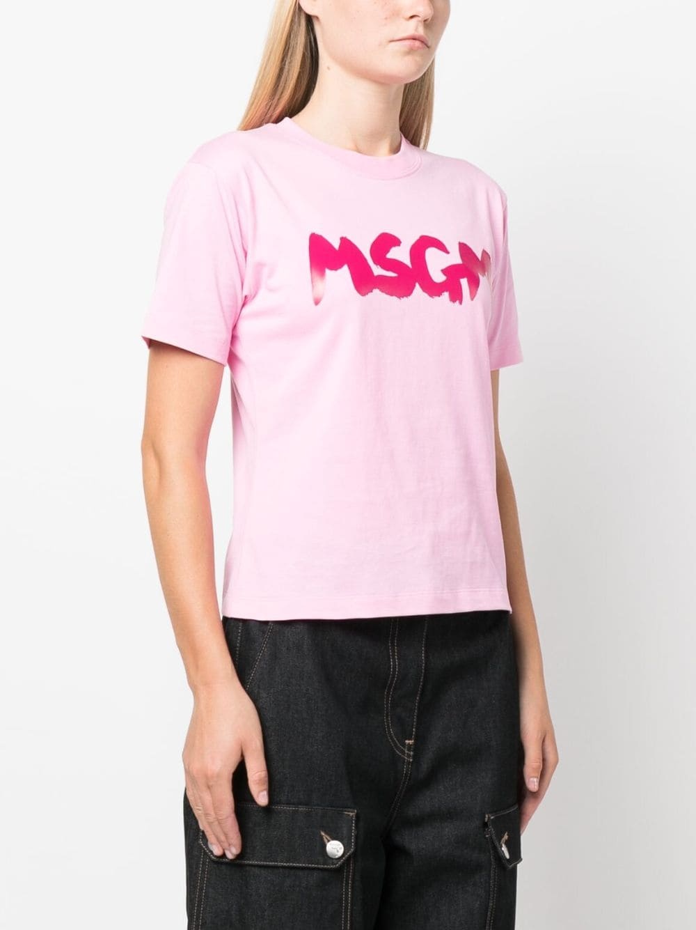 logo-print cotton T-shirt - 3