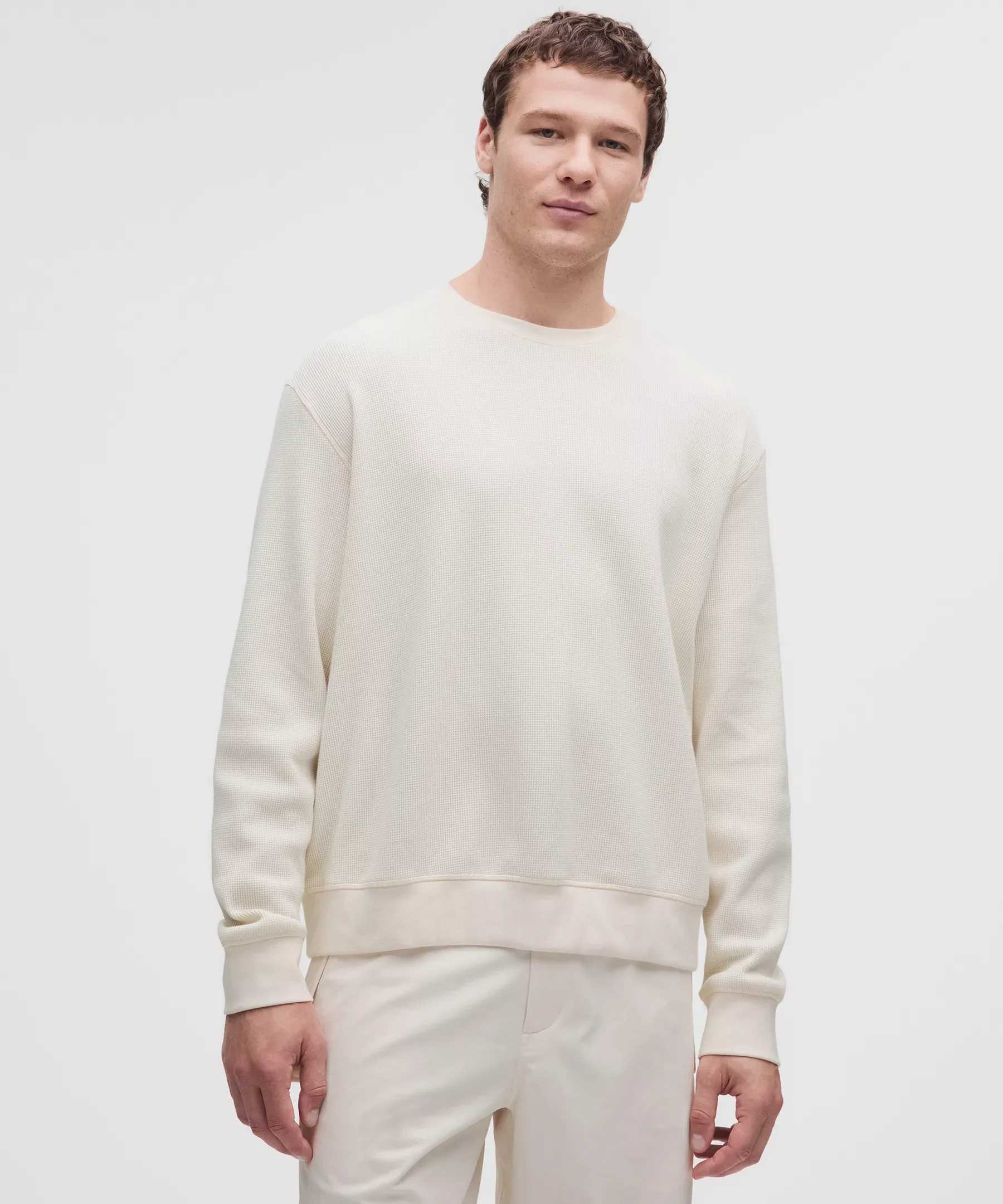Cotton-Blend Waffle-Knit Long Sleeve - 1