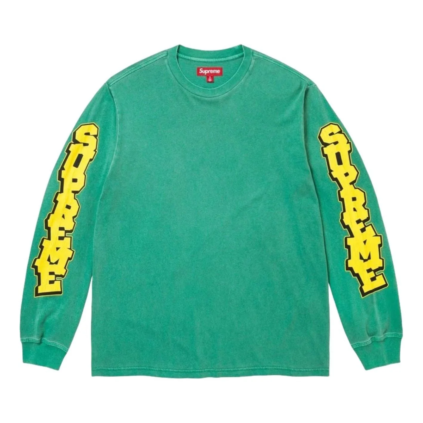 Supreme SS26 Cracked Sleeve L/S T-Shirt 'Washed Green' SUP-SS26-042-GRN - 1