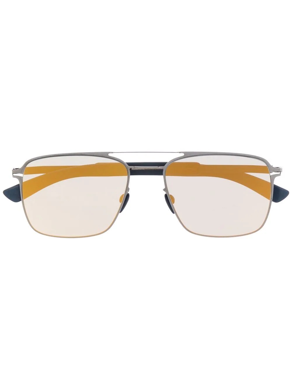 rectangular-frame metal sunglasses - 1