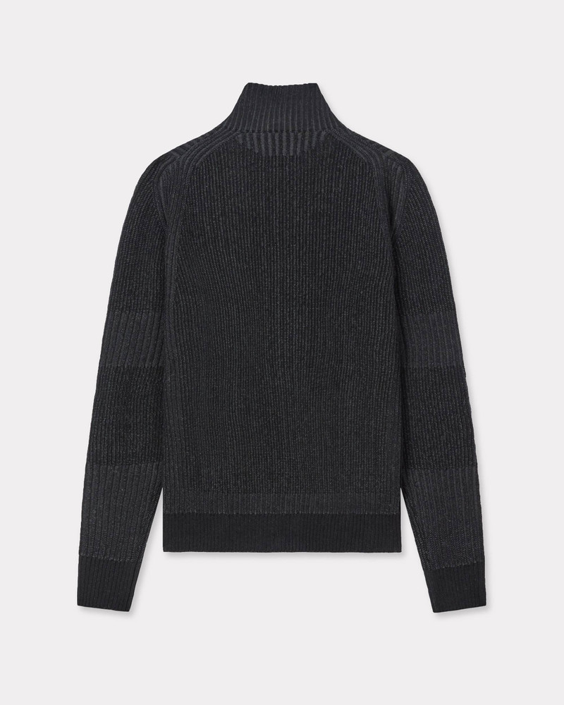 KENZO 'Boke Flower 2.0' embroidered zipped cardigan in cotton wool outlook